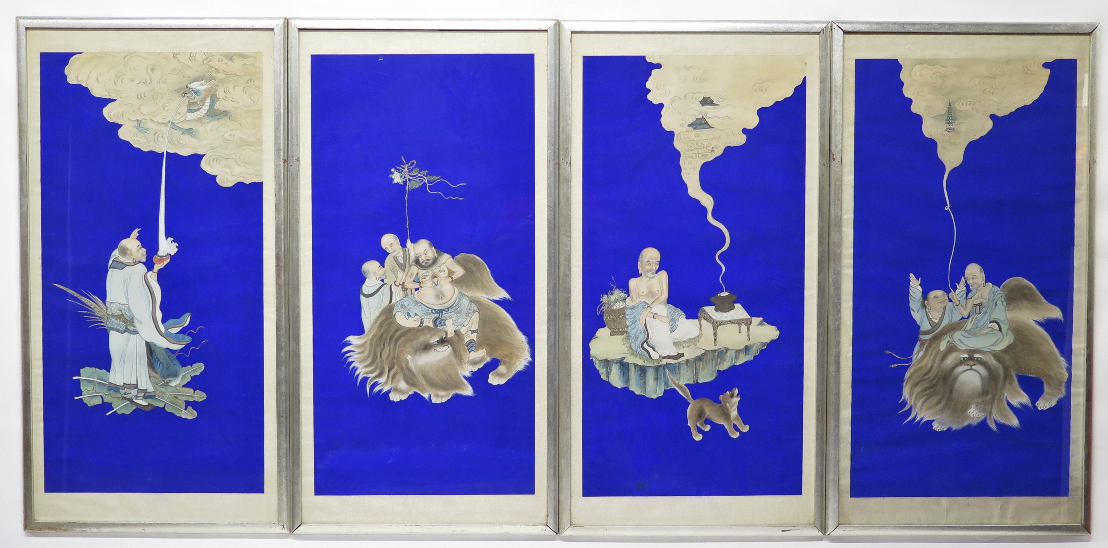 Four Paintings of Luohan (Late Qing Dynasty)