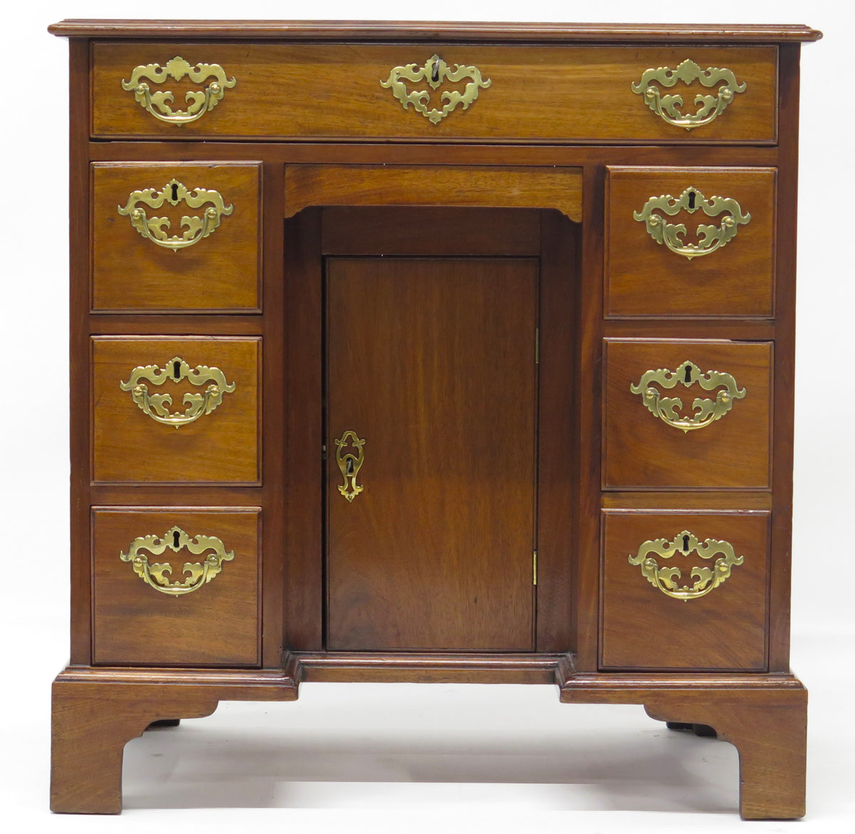 George III Mahogany Kneehole Desk / Bureau Dressing Table – Nick
