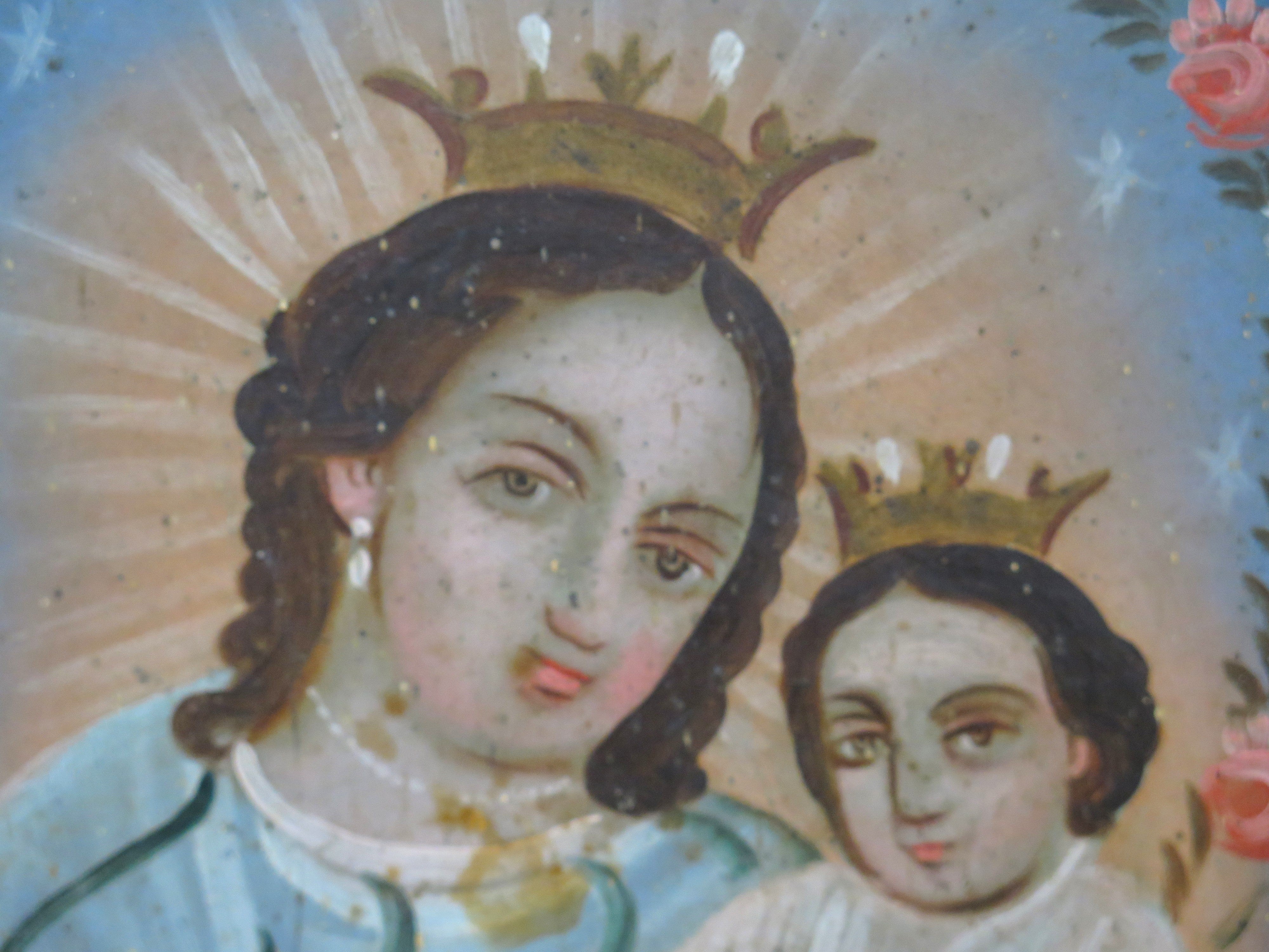 Our Lady Refugio of Sinners or Madonna and Child Retablo