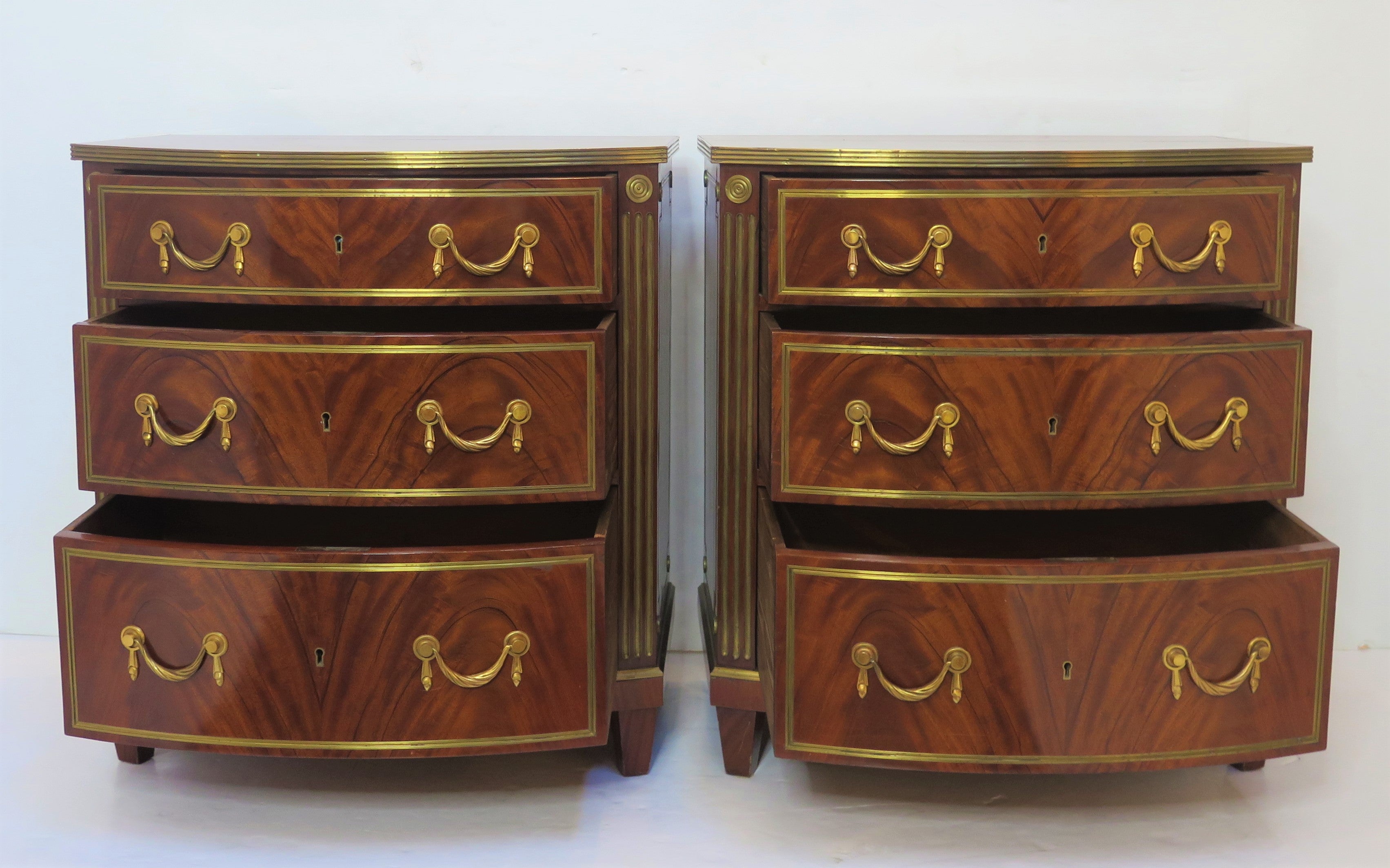 A Pair of Russian Neoclassical Chests of Drawers