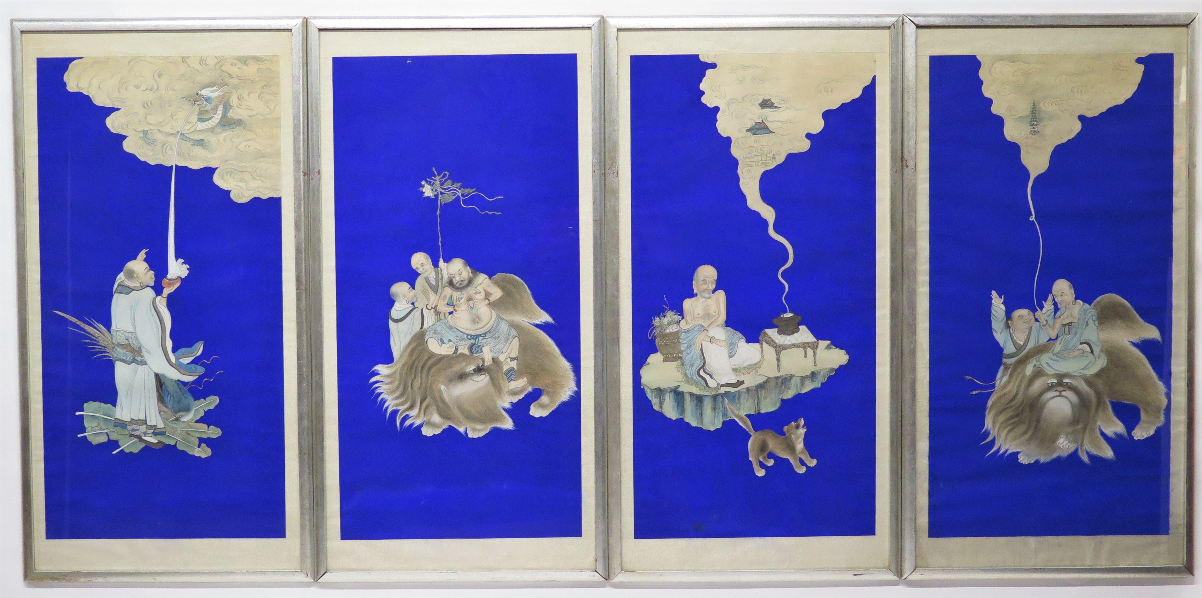 Four Paintings of Luohan (Late Qing Dynasty)