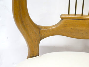 An Unusual Occasional Chair with Lyre Back