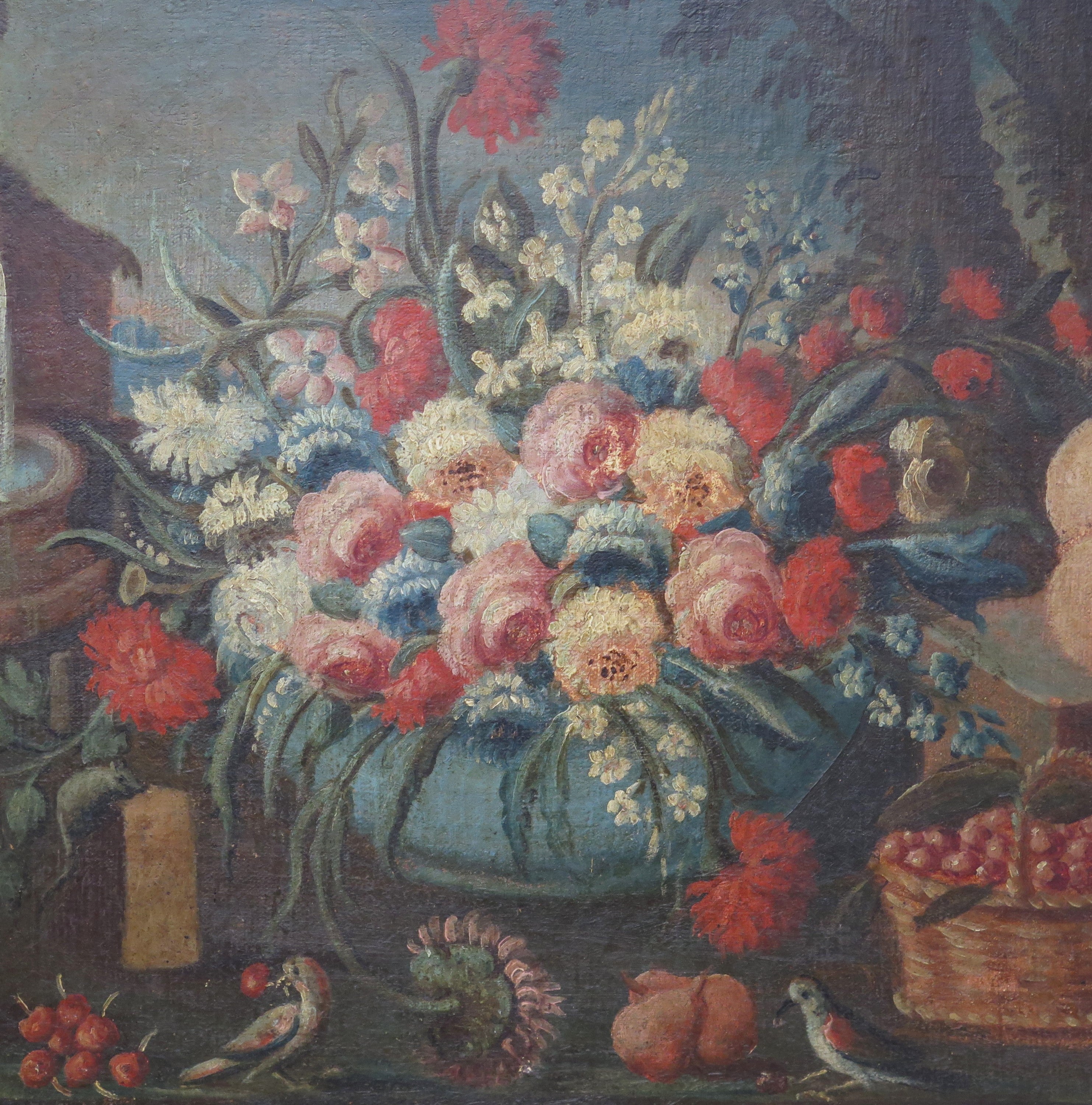 Oil on Canvas Painting of a Floral Arrangement