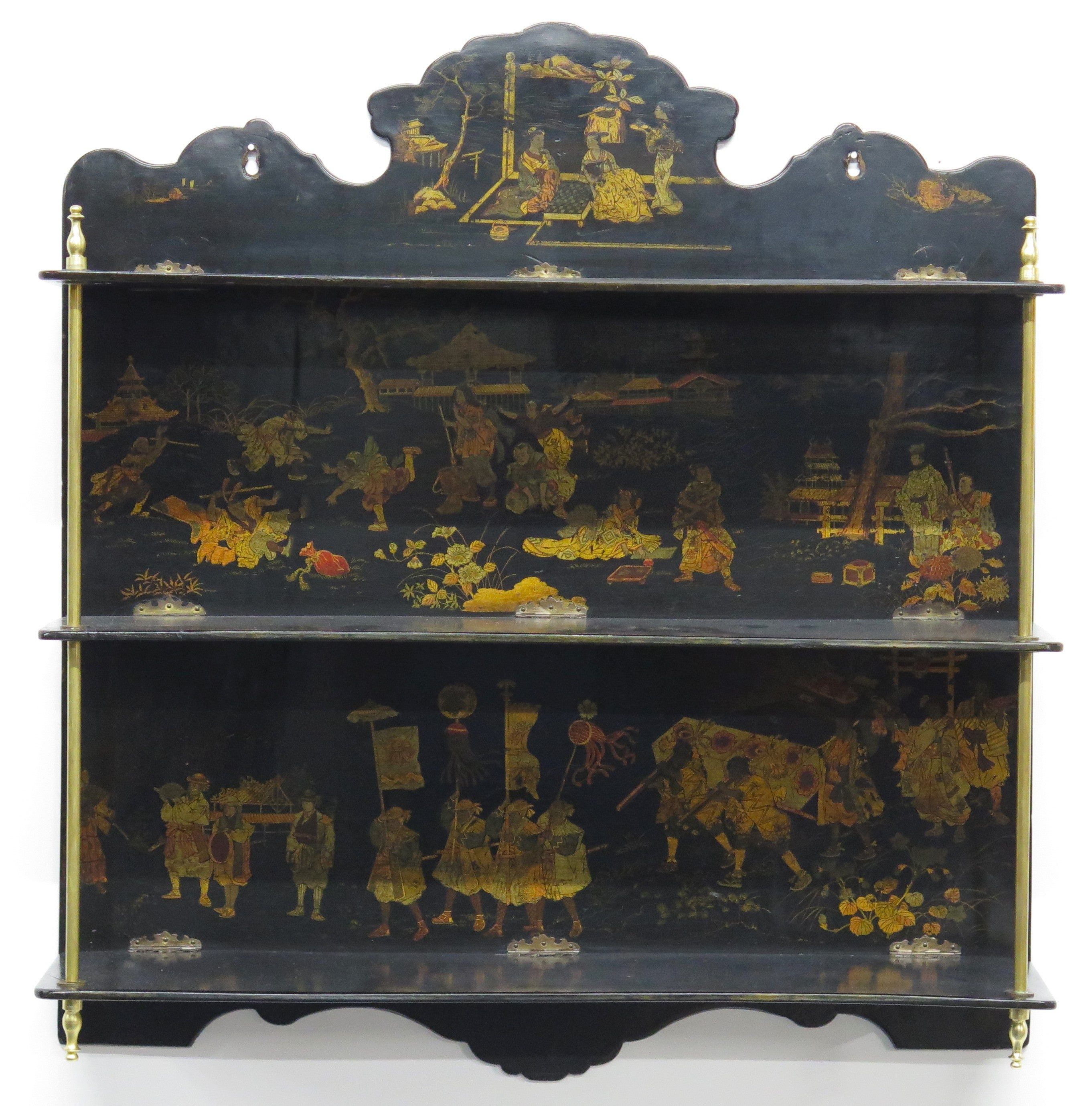 Late 19th Century French Shelf with Chinoiserie Decoration