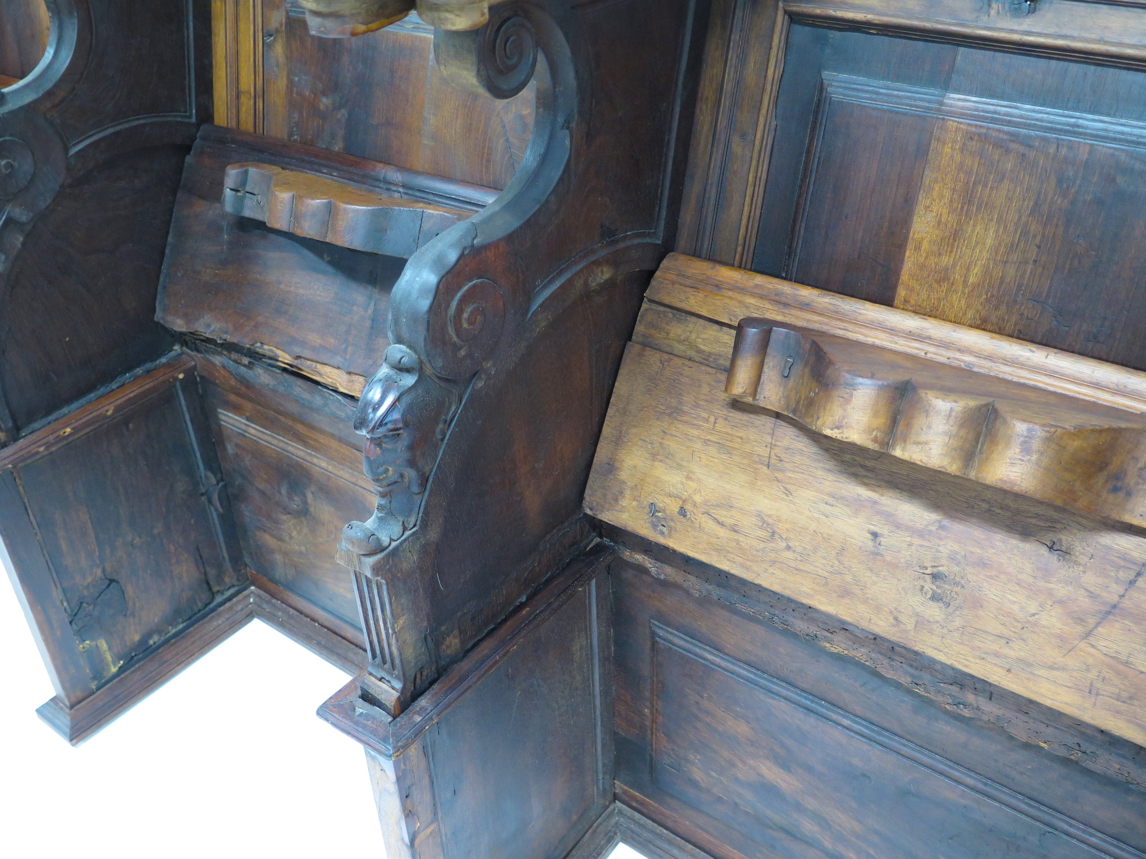 17th Century French carved walnut choir stalls