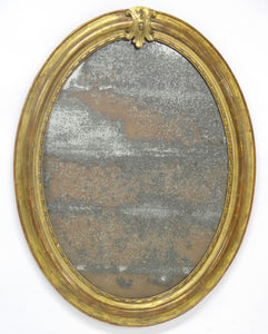 George III Oval Giltwood Mirror