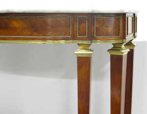 A 19th Century French Brass Mounted Console Table