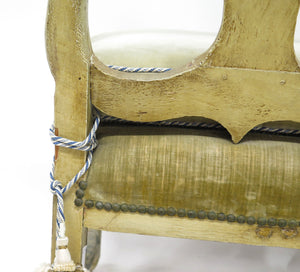 A Pair of 18th Century Paint and Parcel Gilt Italian Side Chairs