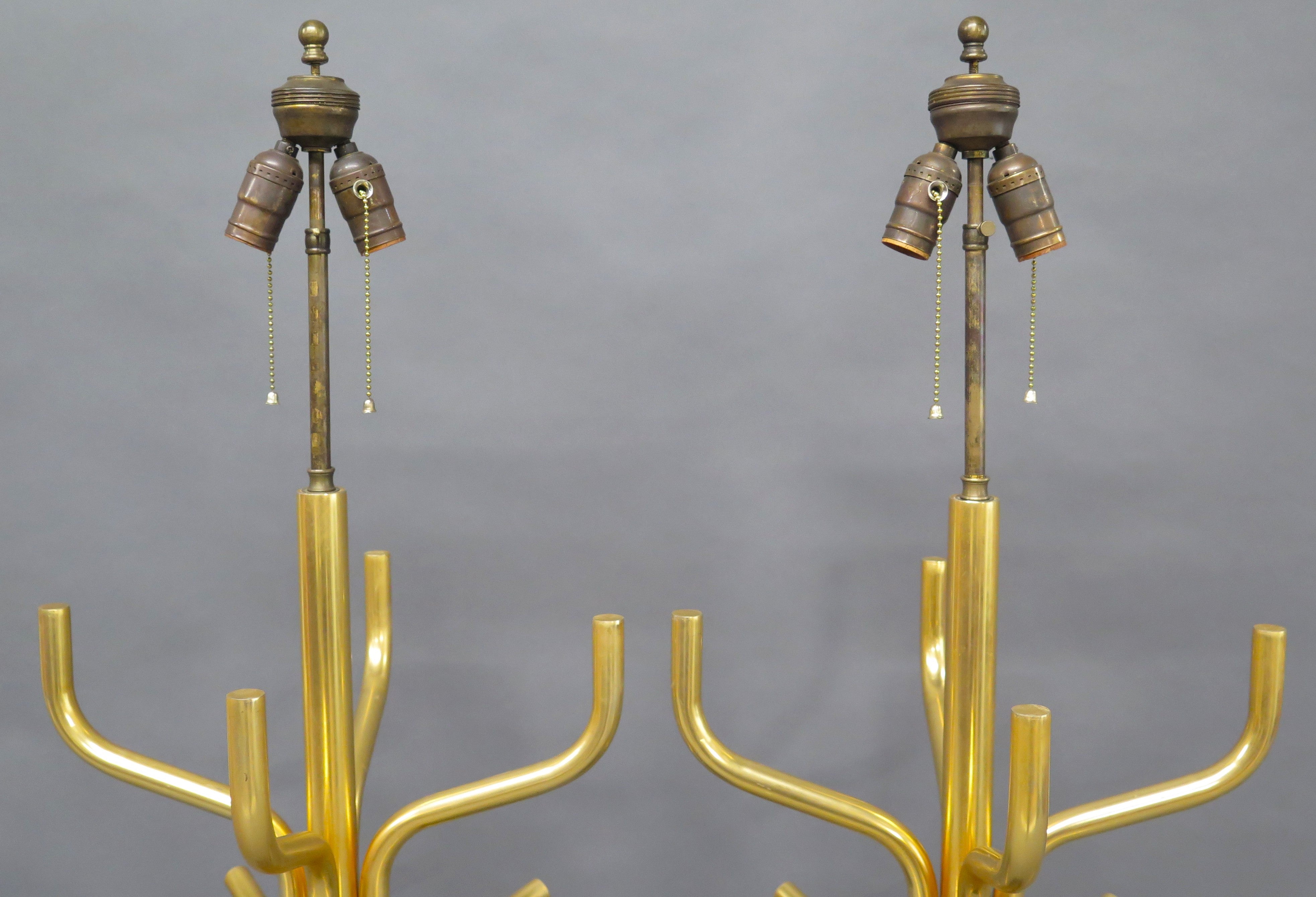 A Pair of Fine French Gilt Bronze Lamps