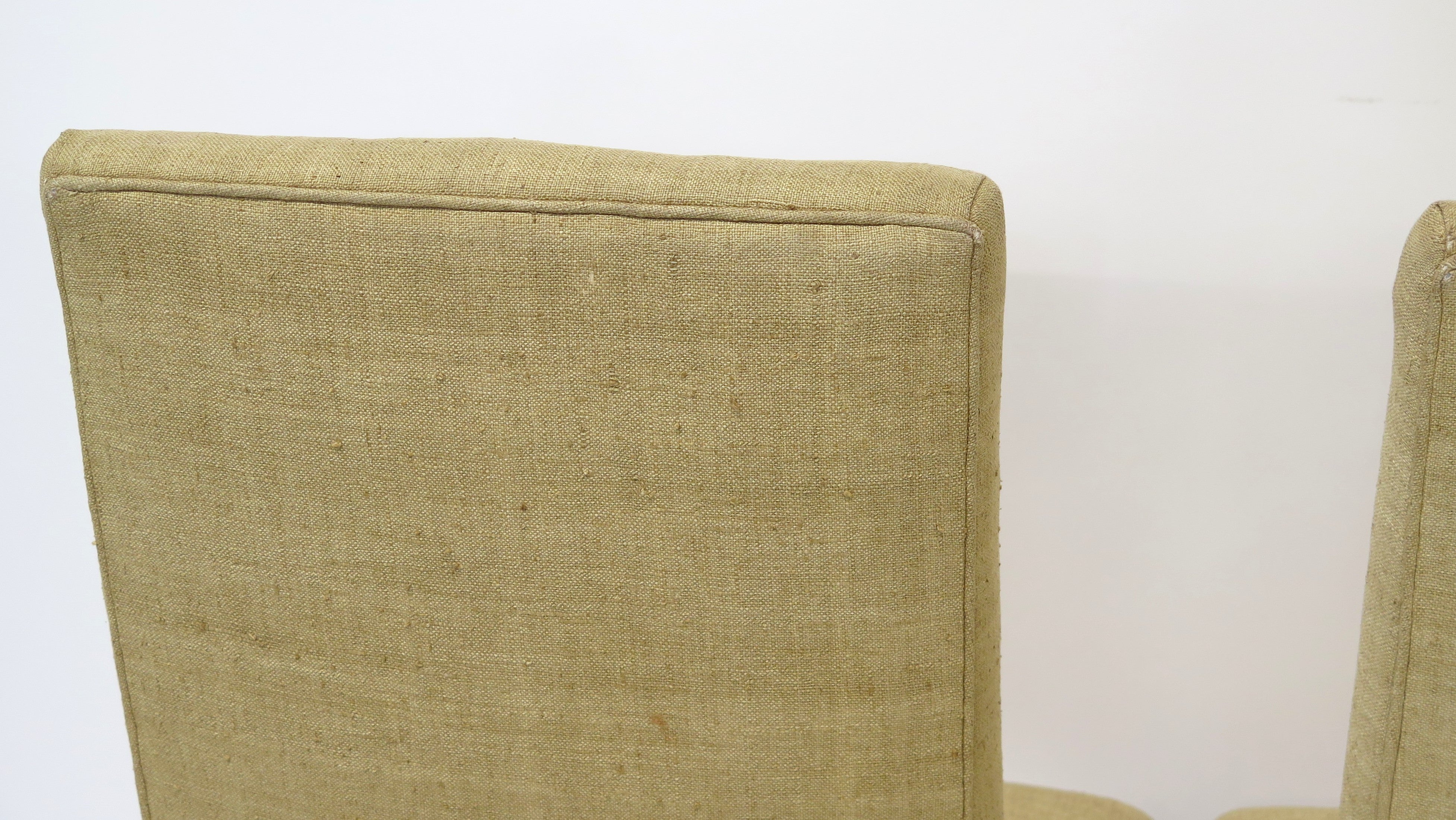 A Pair of Queen Anne Style Walnut Upholstered Backstools / Chairs