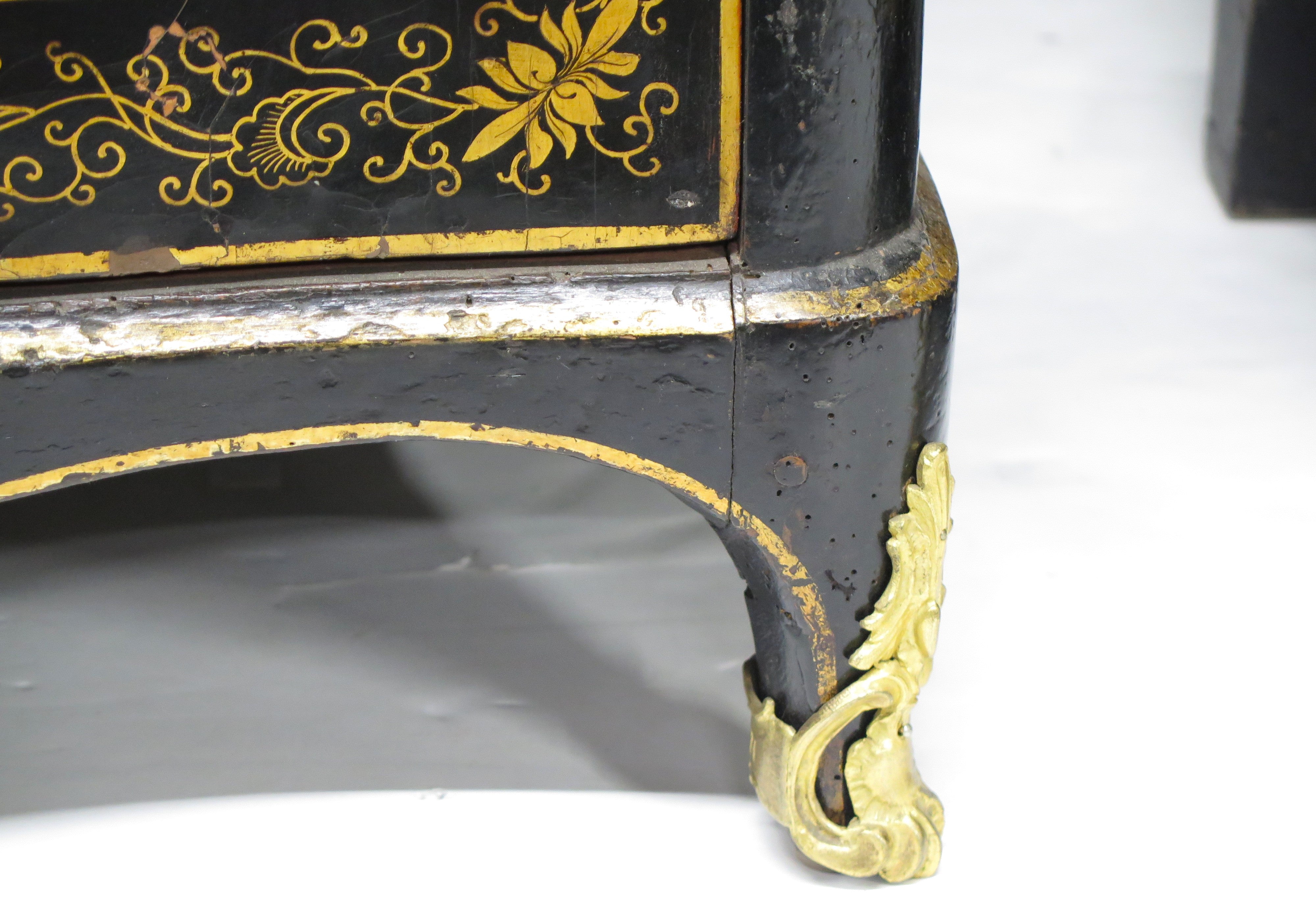 Pair of Louis XV Ormolu-Mounted Black Lacquer Cabinets by Jacques Dubois, Circa 1750