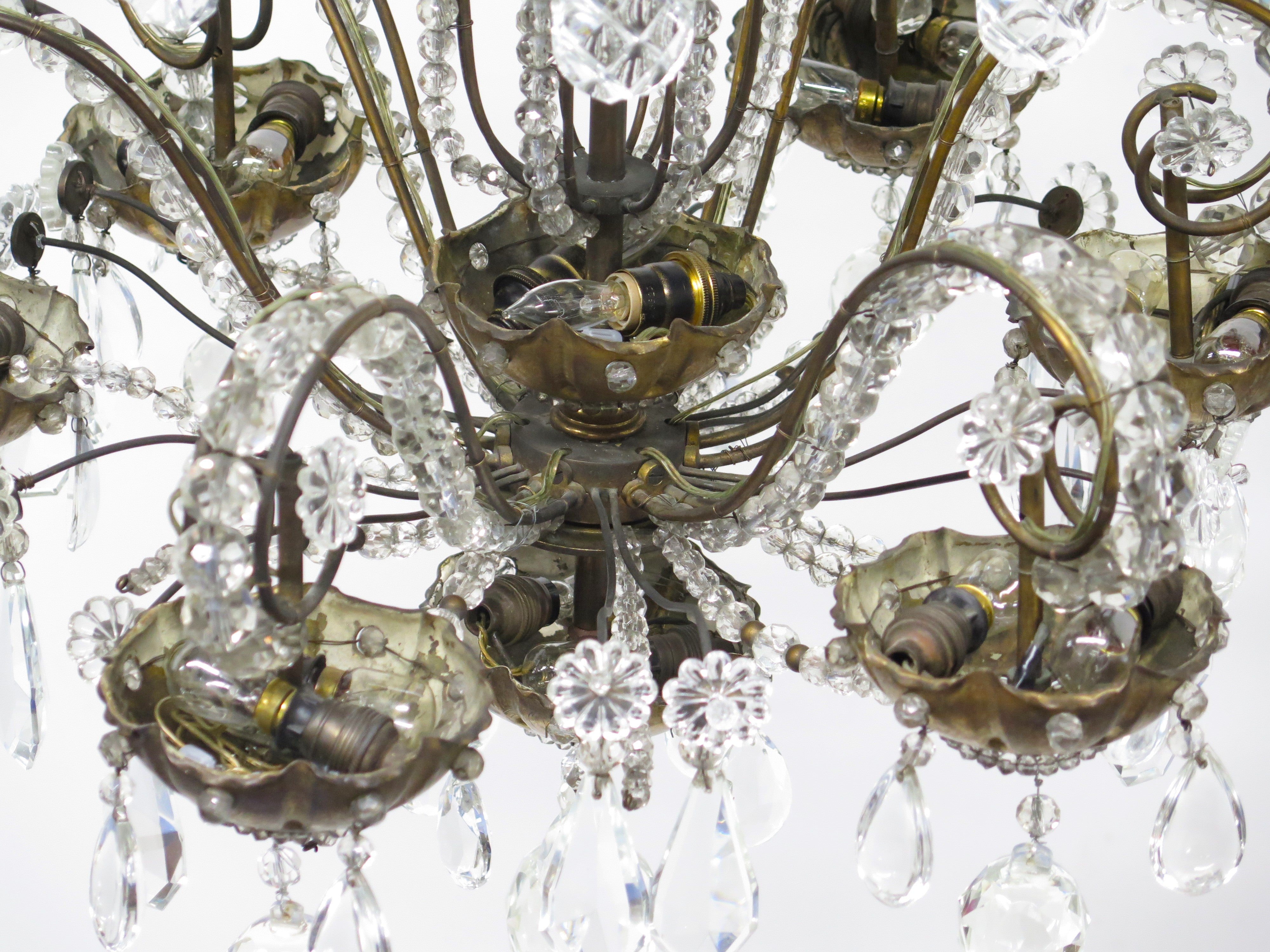 Art Deco Six-Light Chandelier by Maison Jansen