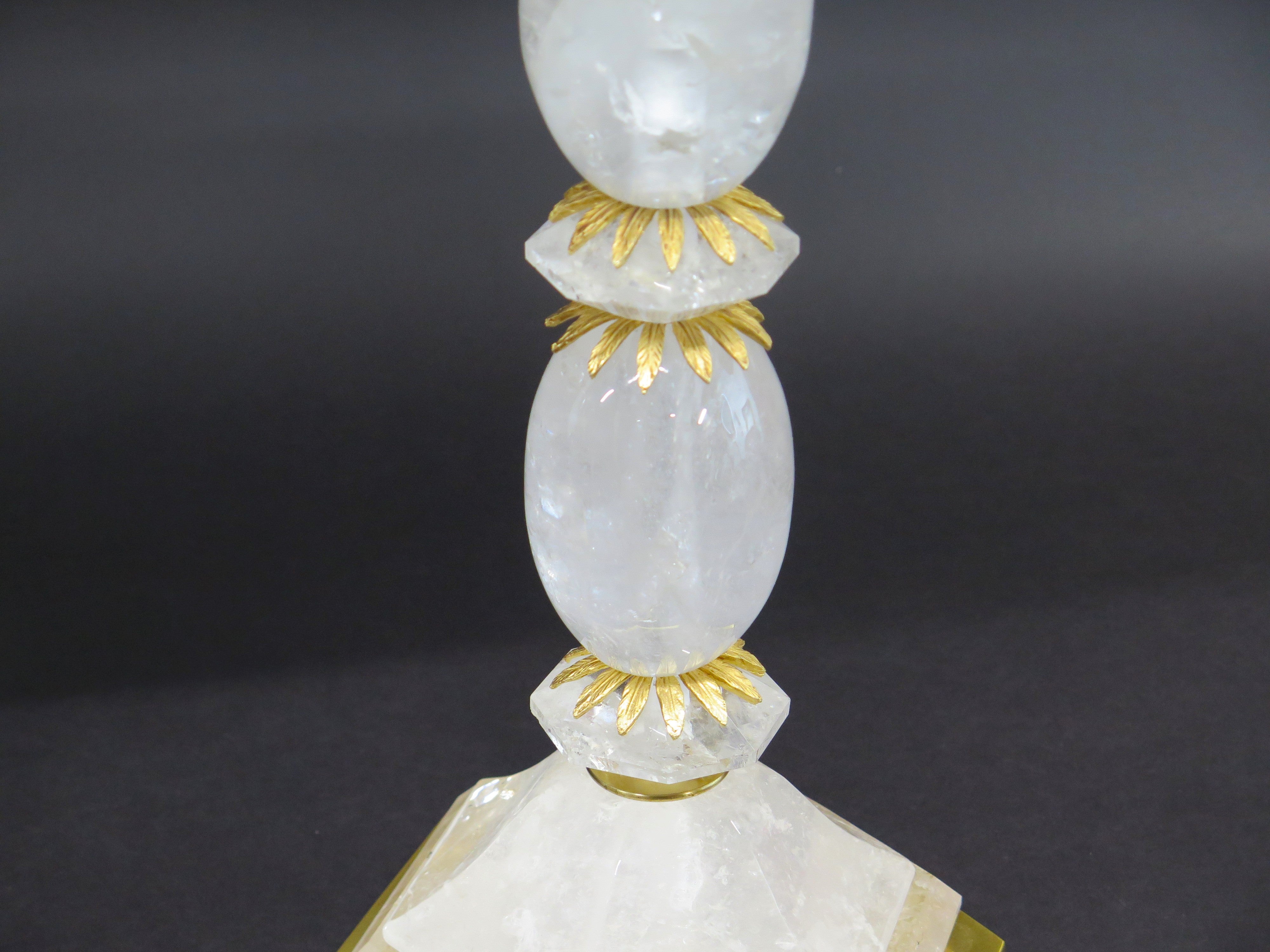A Pair of Rock Crystal Lamps