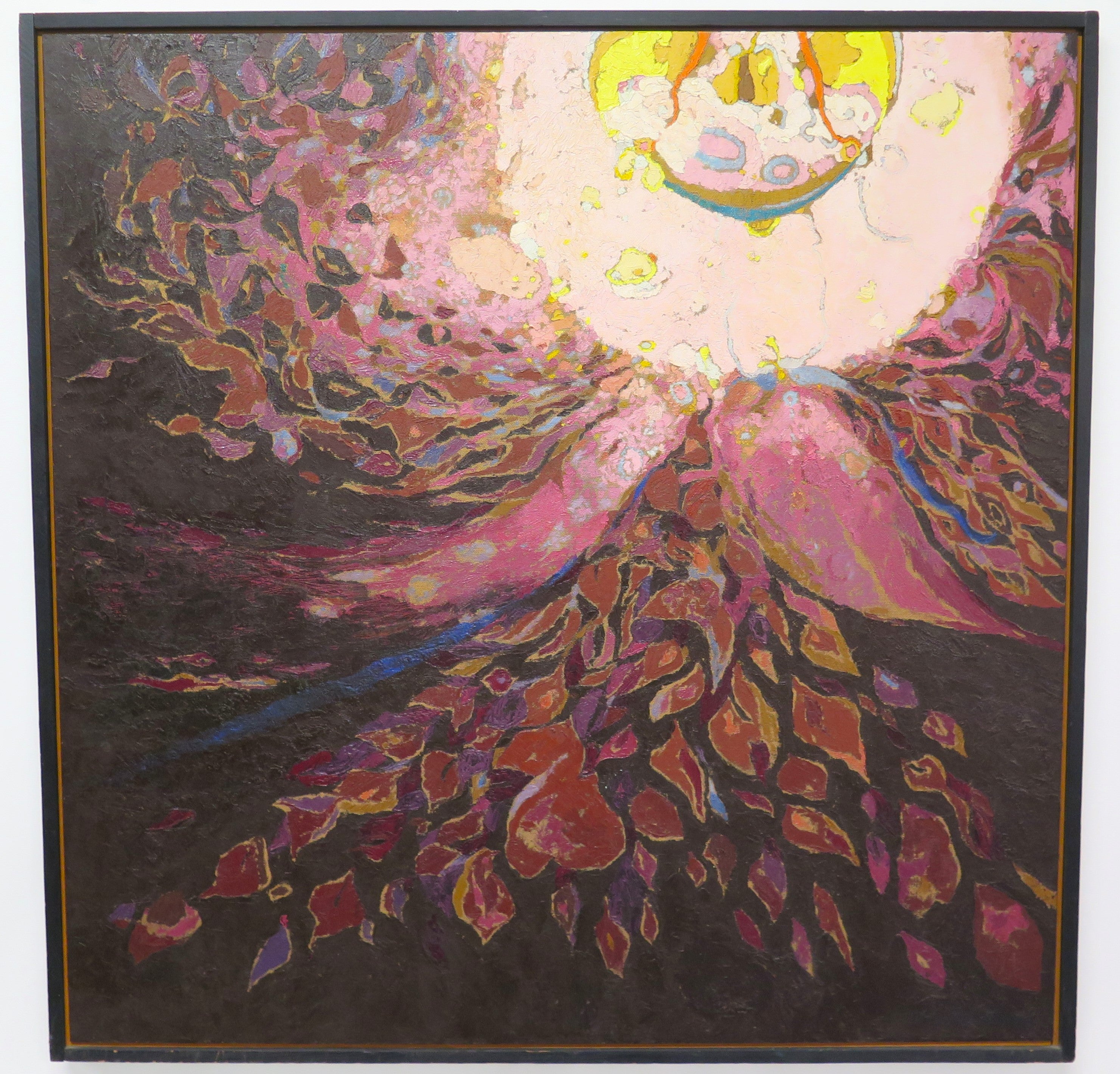 Oil on Board "Black Flight of the Cosmic Trigeskiss Leaves"