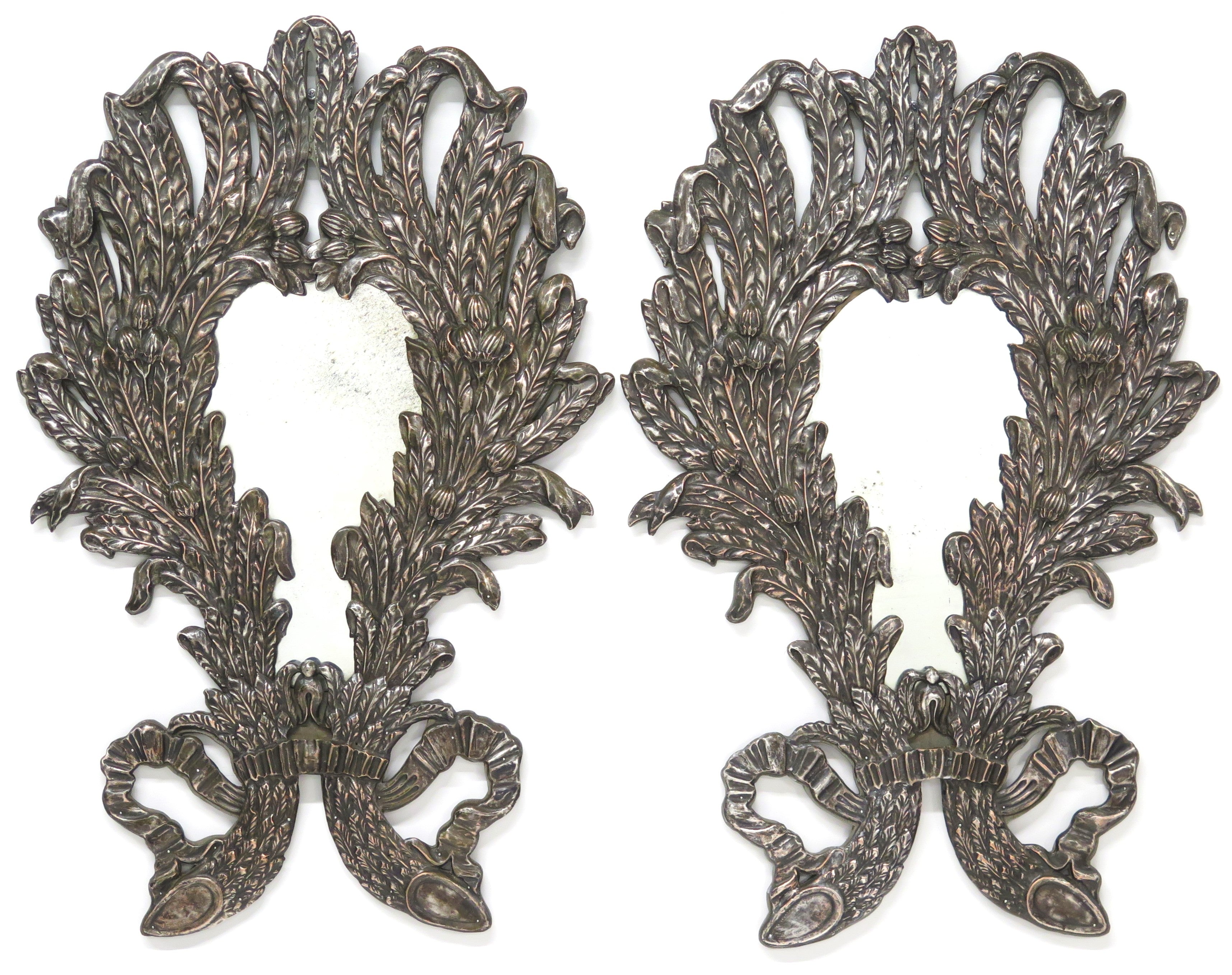 A Pair of Silver Plate Mirrors