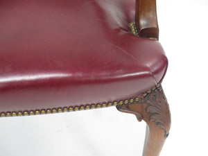 Pair of Georgian-Style Mahogany Elbow Chairs