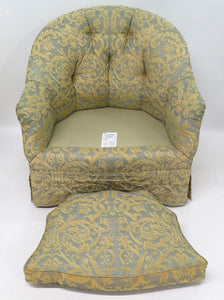 Vintage Fortuny Covered English Tub Chairs