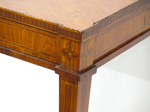 A Late 18th / Early 19th Century Dutch Marquetry Inlaid Veneered Silver Table
