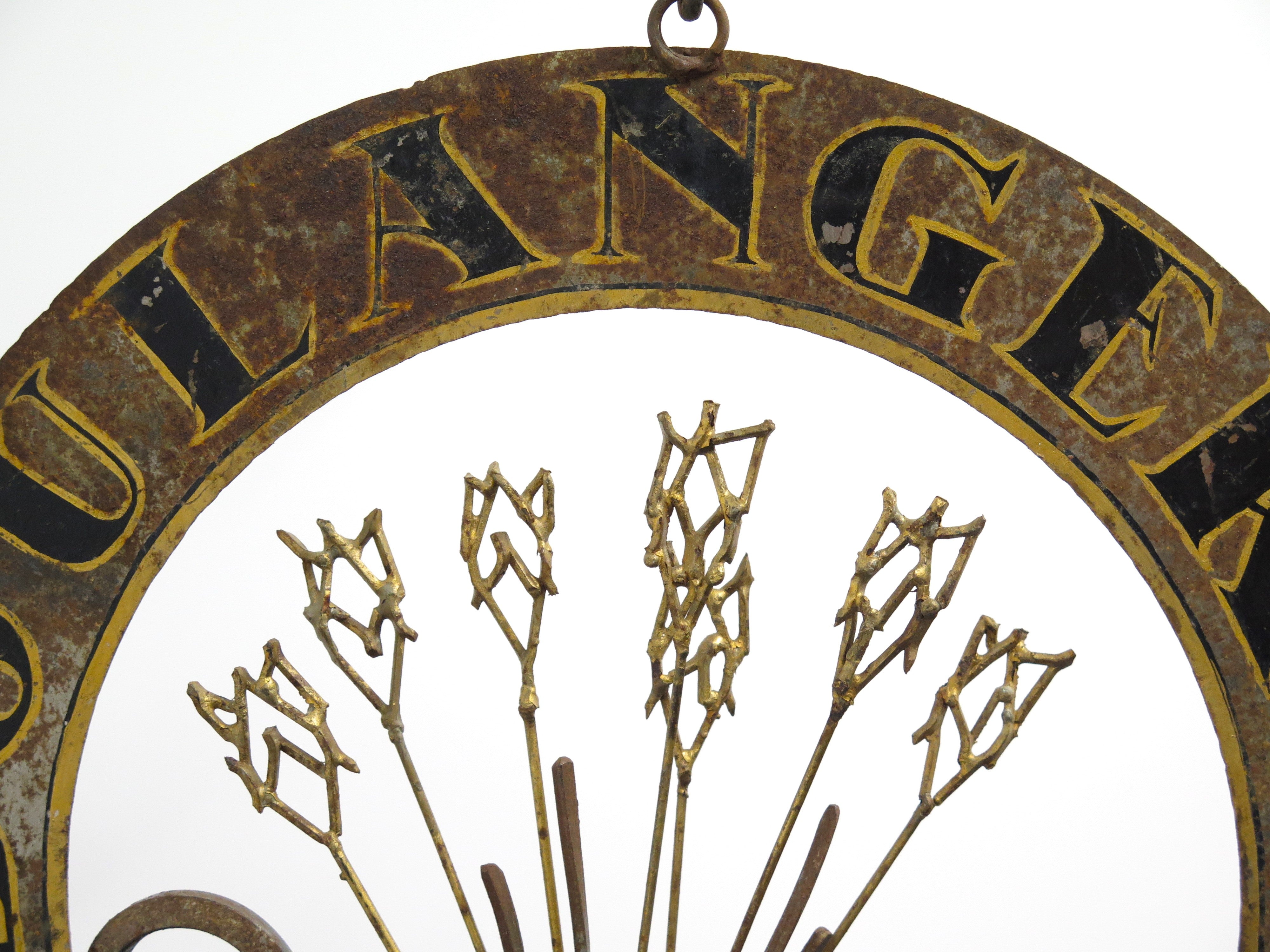 A Whimsical 19th Century Paint and Gilt Shop Sign