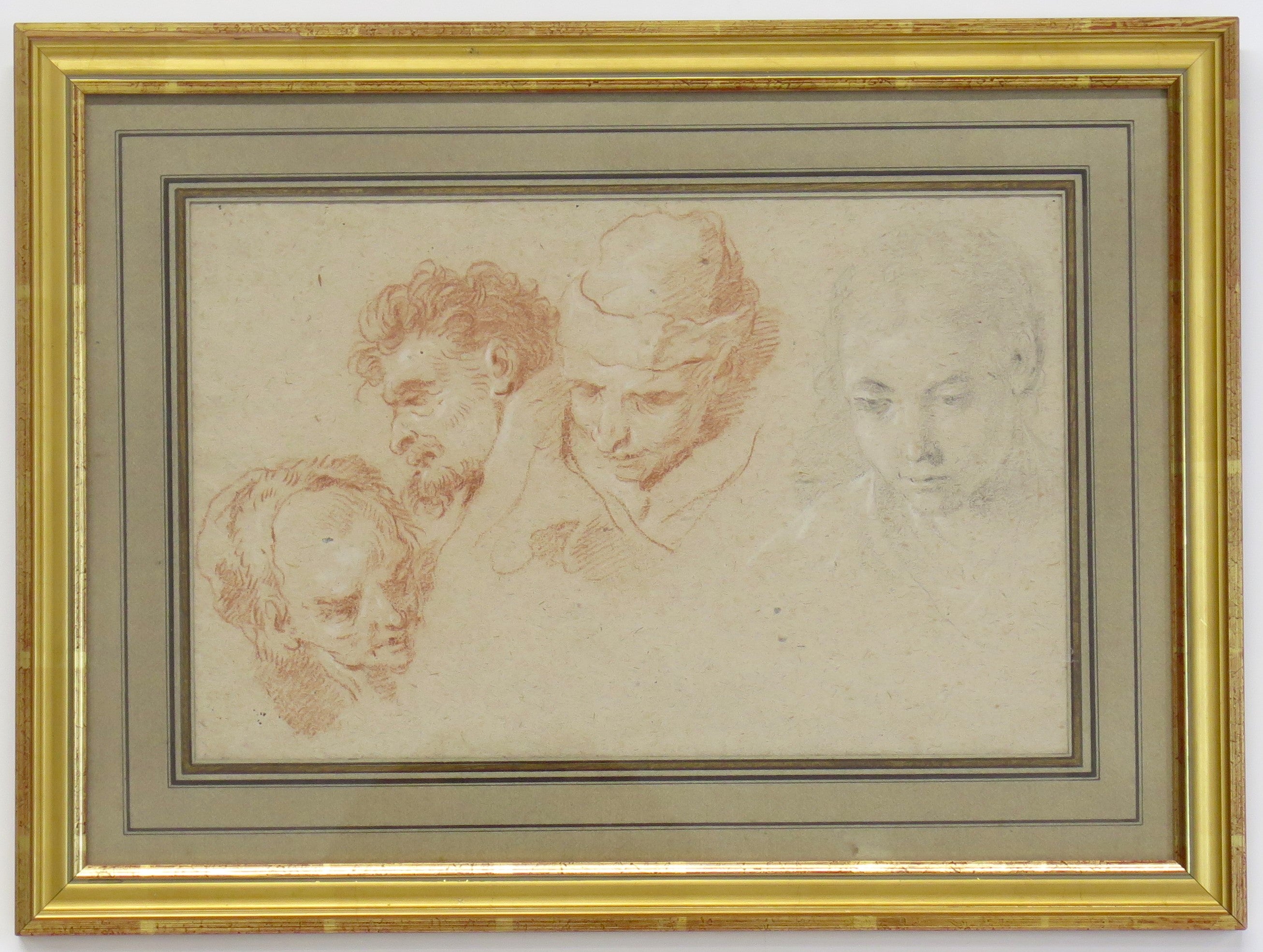 Study of Four Male Heads