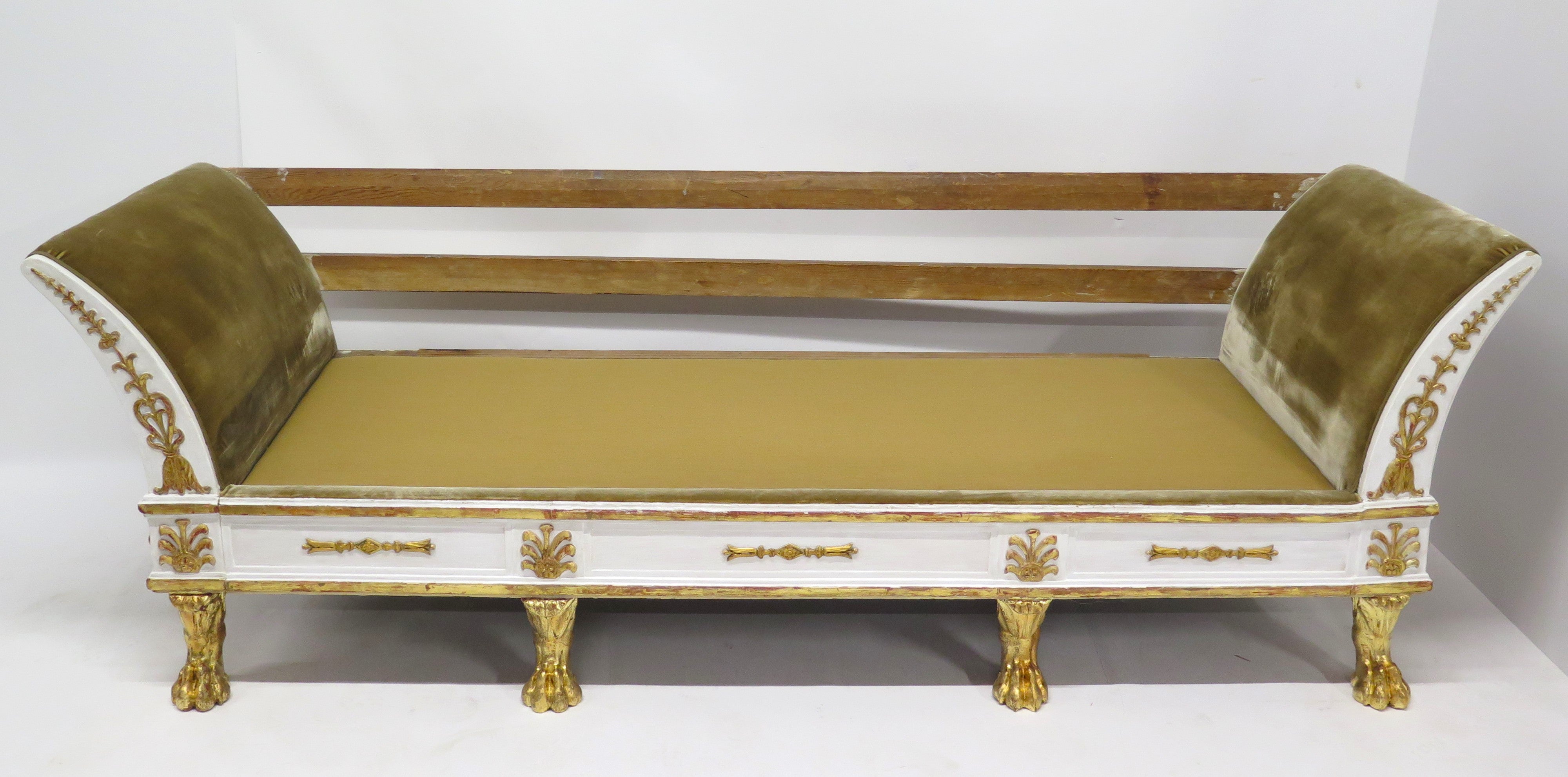 A Beautiful Late Regency Polychrome Settee