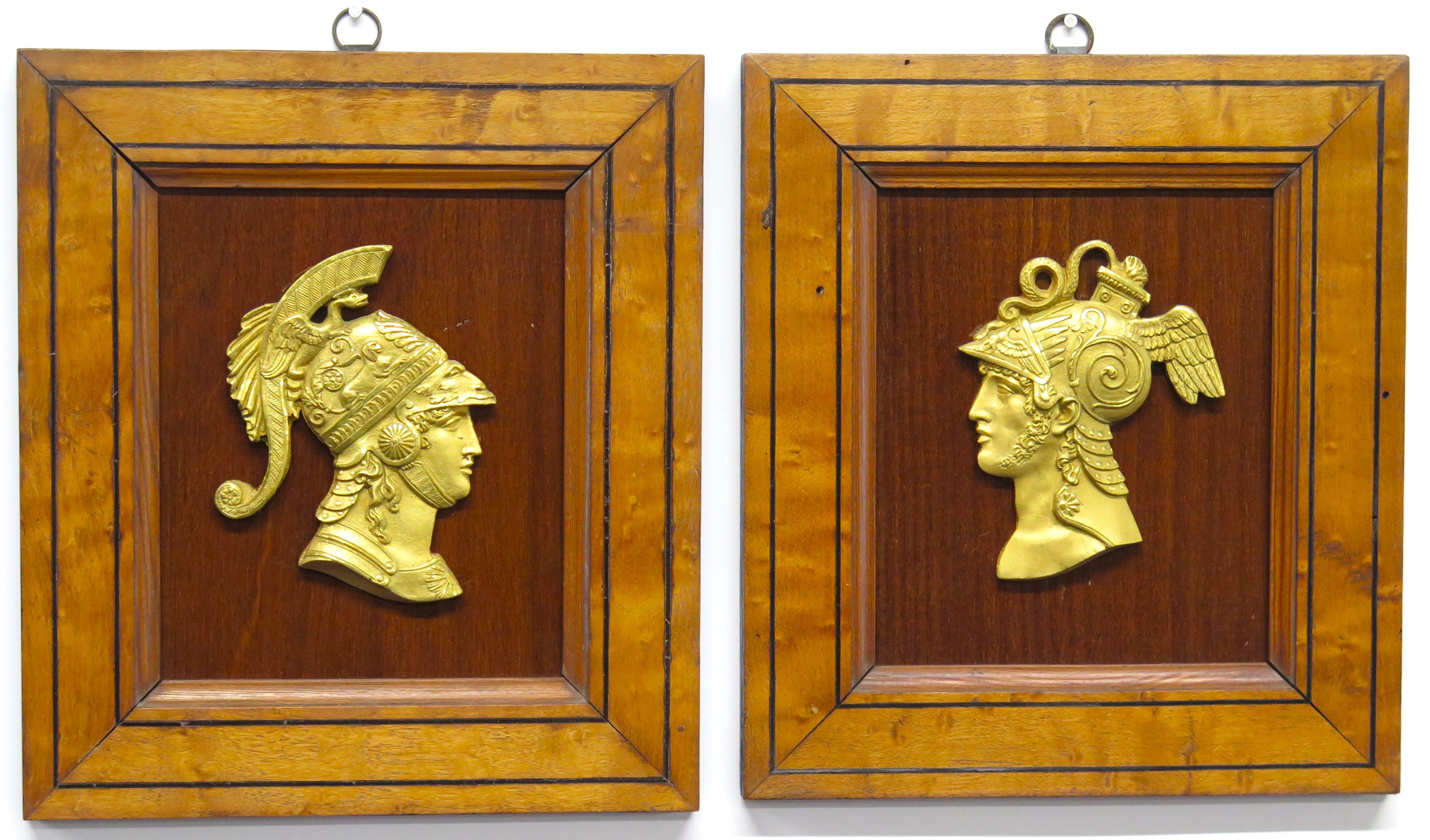 A Pair of Gilt Bronze Warriors