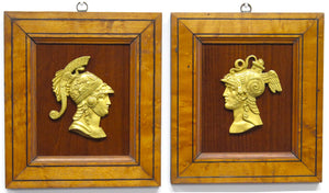 A Pair of Gilt Bronze Warriors