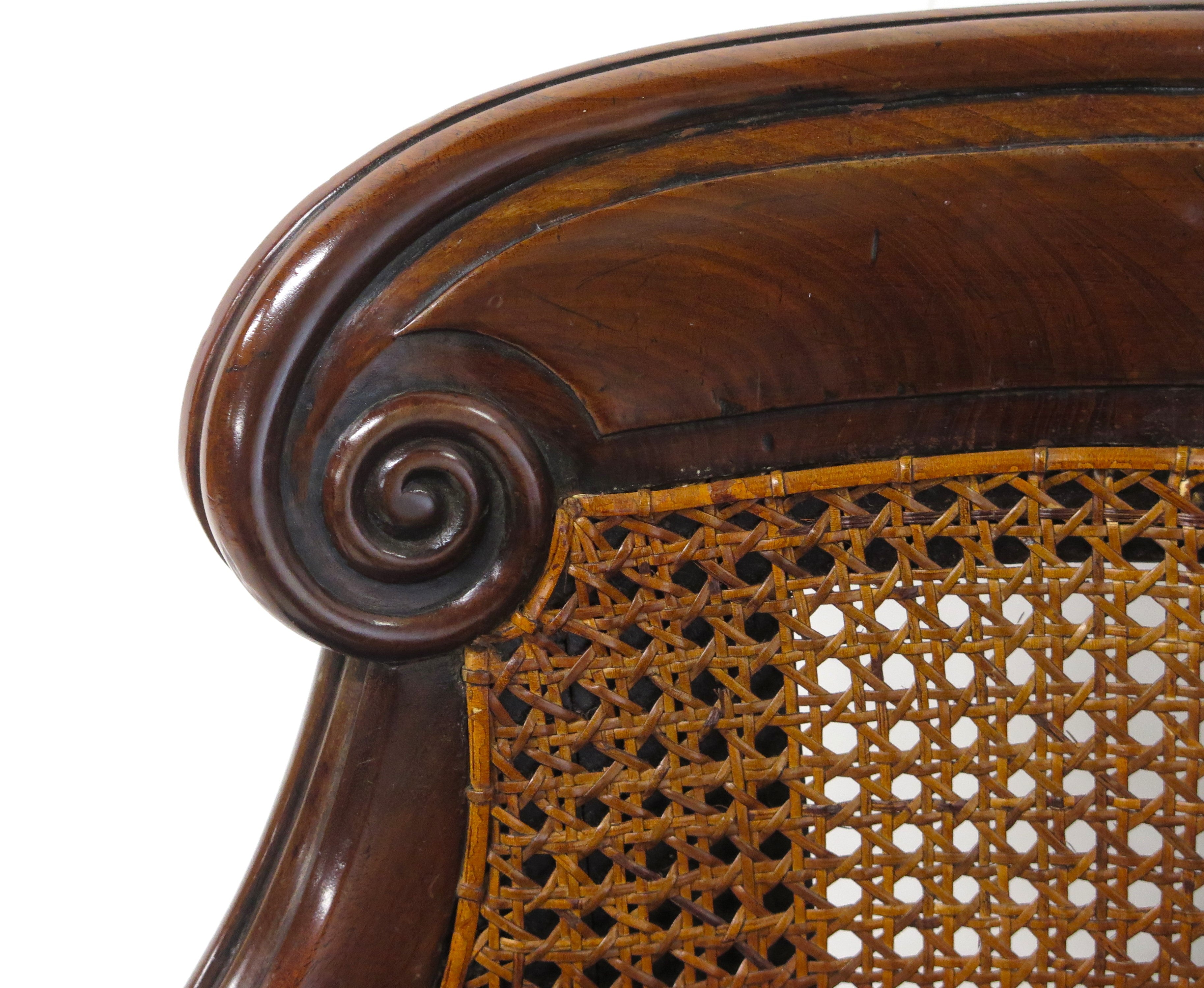 English Regency Mahogany Library Chair