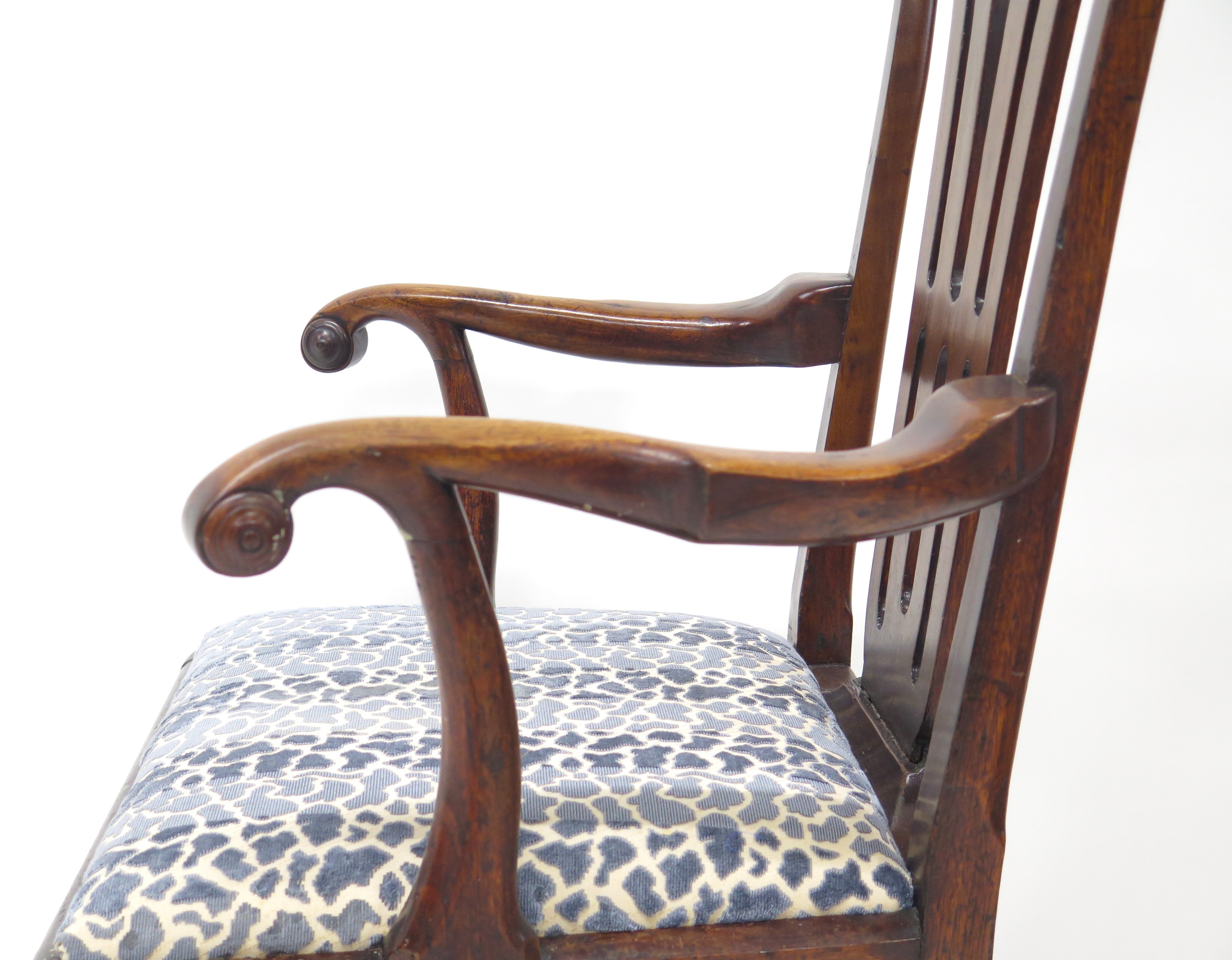 A George III Chippendale Style Mahogany Armchair