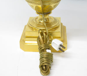 Pair of Gilt Bronze and "Old Paris" Porcelain Neoclassical Table Lamps