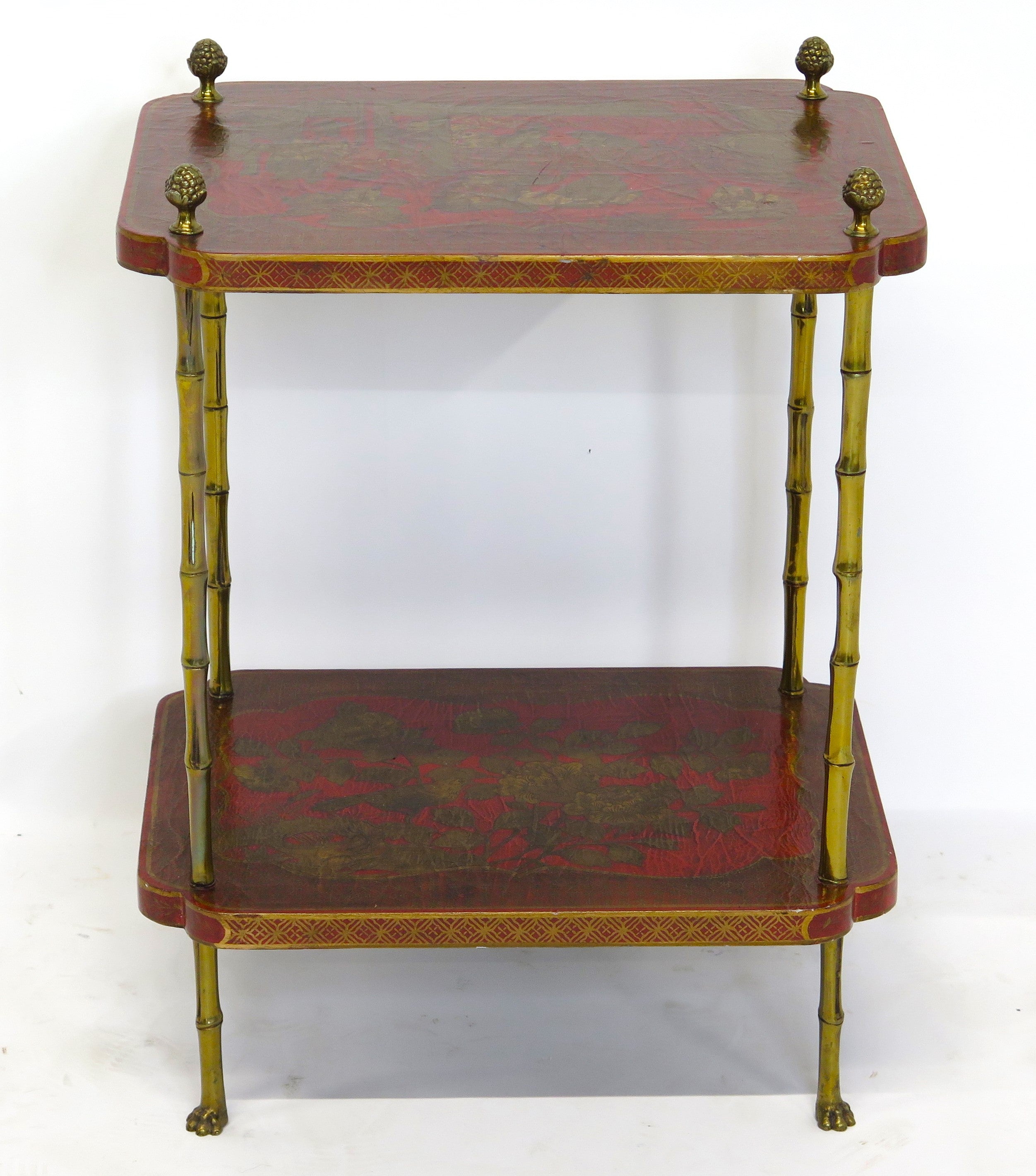 Maison Bagues Red Japanned Side Table