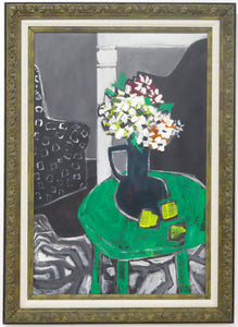 Modernist-Style Still Life Painting by Francine Neuwirth, 1968