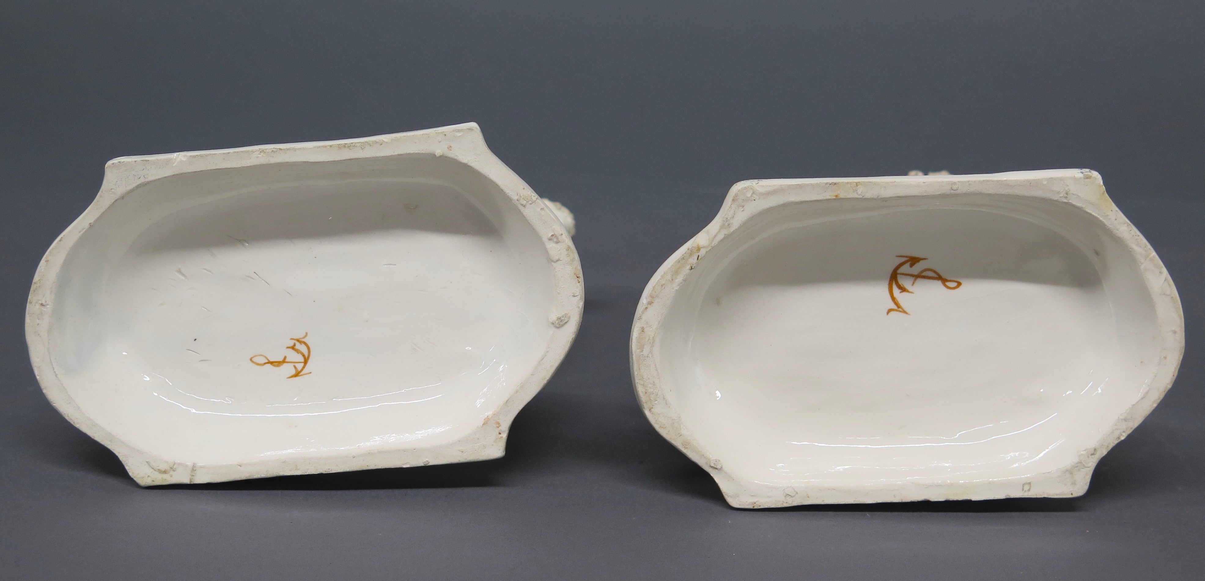 A Pair of Early 19th Century Creamware Dogs