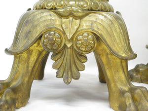 A Pair of Large, Impressive Mid-19th Century Gilt Bronze Torchieres