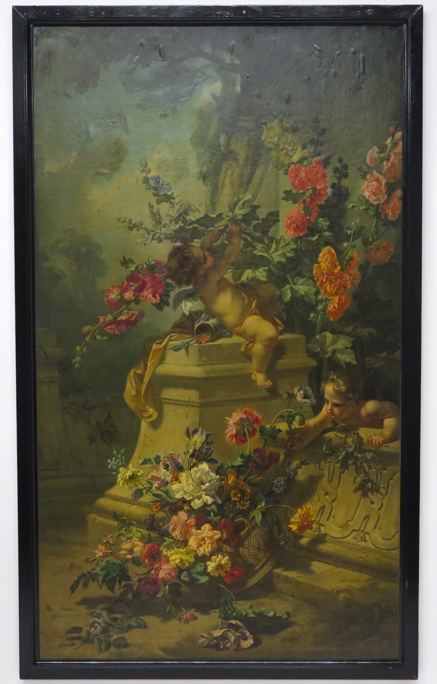 19th Century Oil on Canvas French Floral Still LIfe