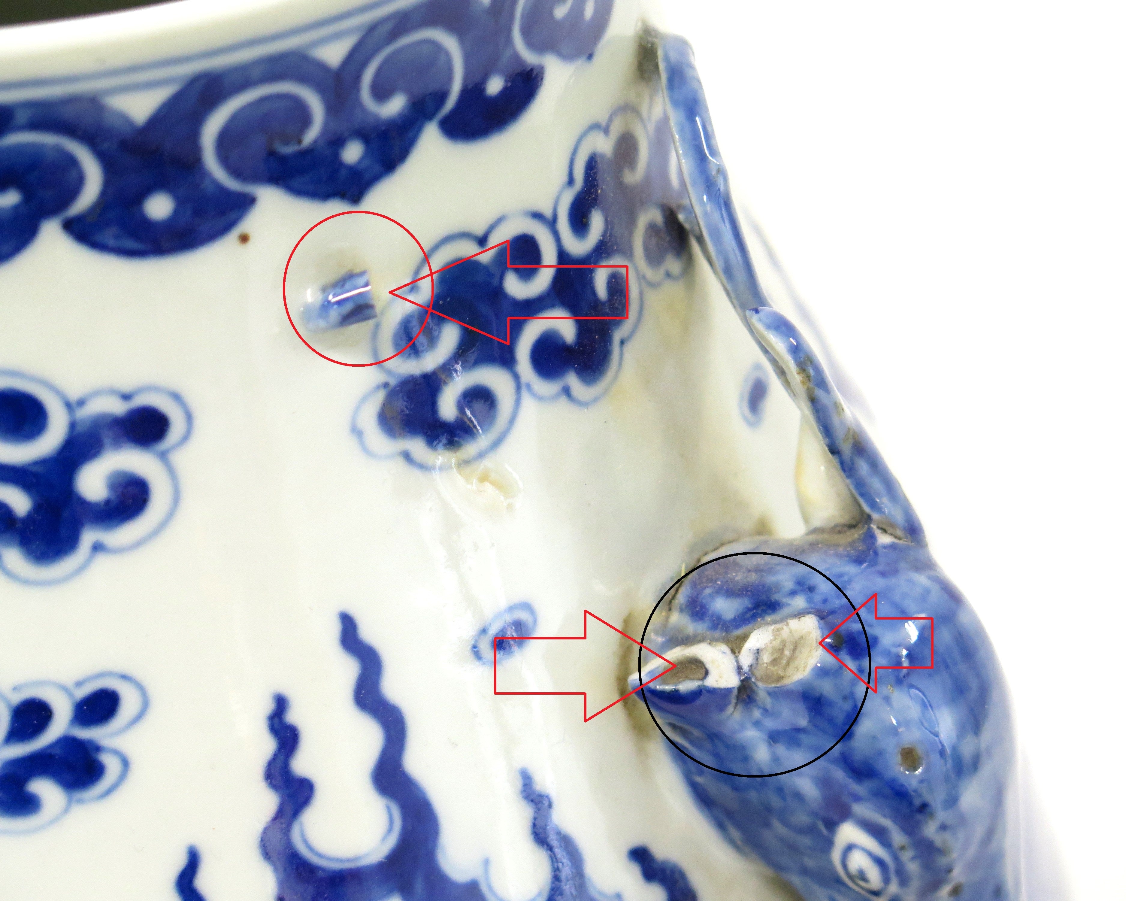 A Pair of Chinese Blue and White Gu form Vases