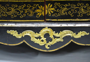 Pair of Louis XV Ormolu-Mounted Black Lacquer Cabinets by Jacques Dubois, Circa 1750