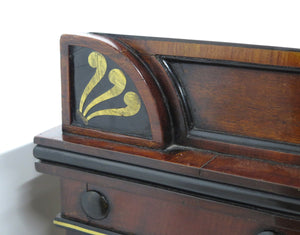 English Regency Brass Inlaid Mahogany and Ebony Cabinet