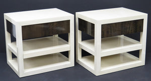 Pair of Highly Lacquered Side Table / Nightstands