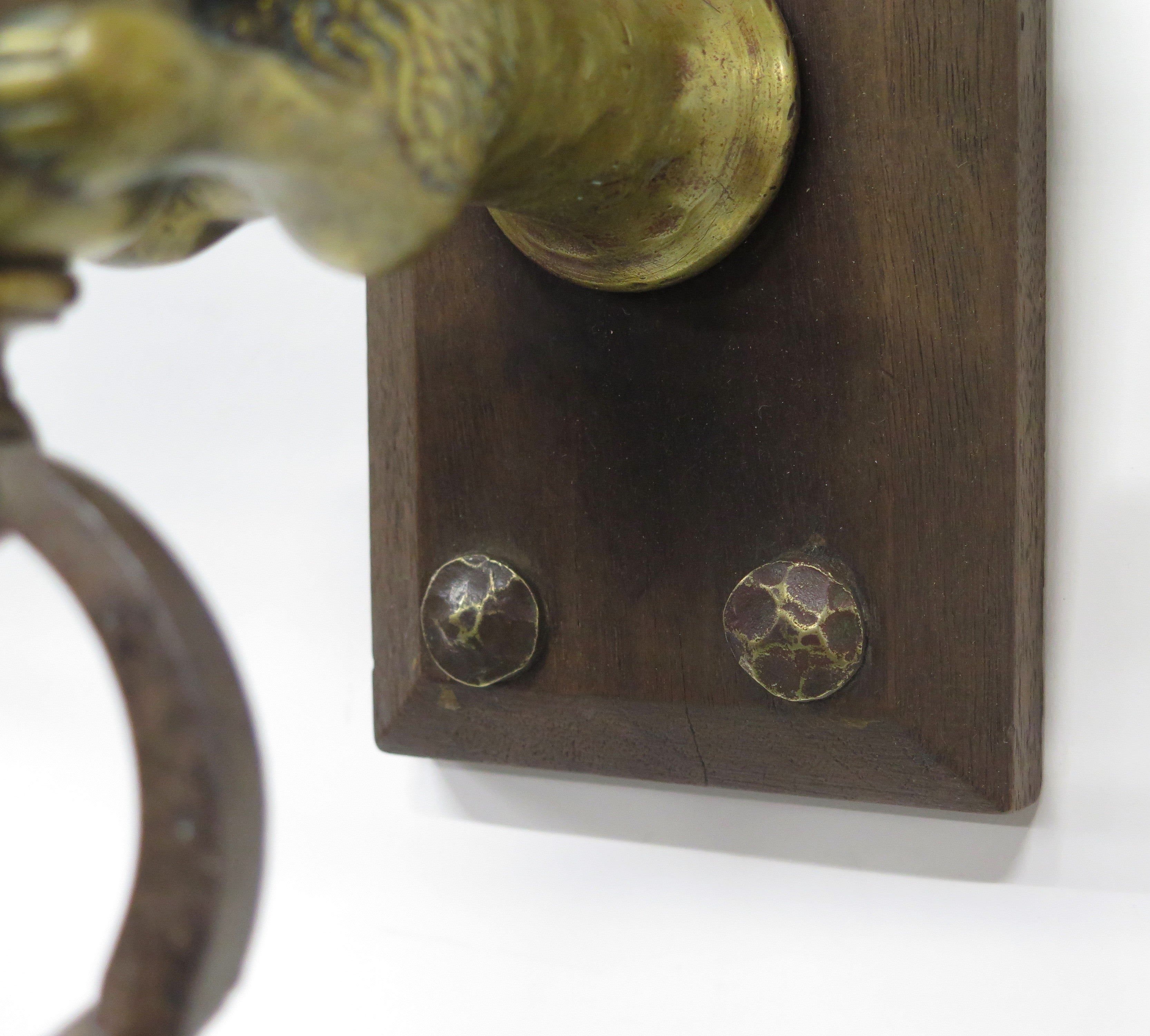 A Pair of Early 20th C. Hand Wrought Iron Two Light Sconces