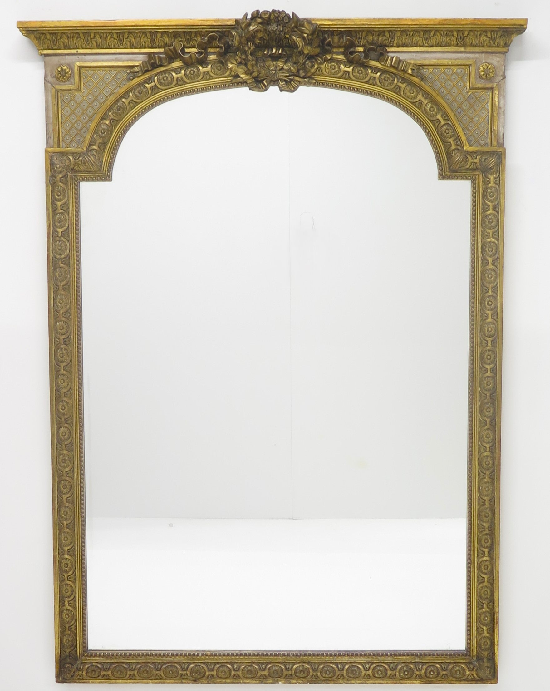 A Napoleon III Carved Gilt Wood Morror