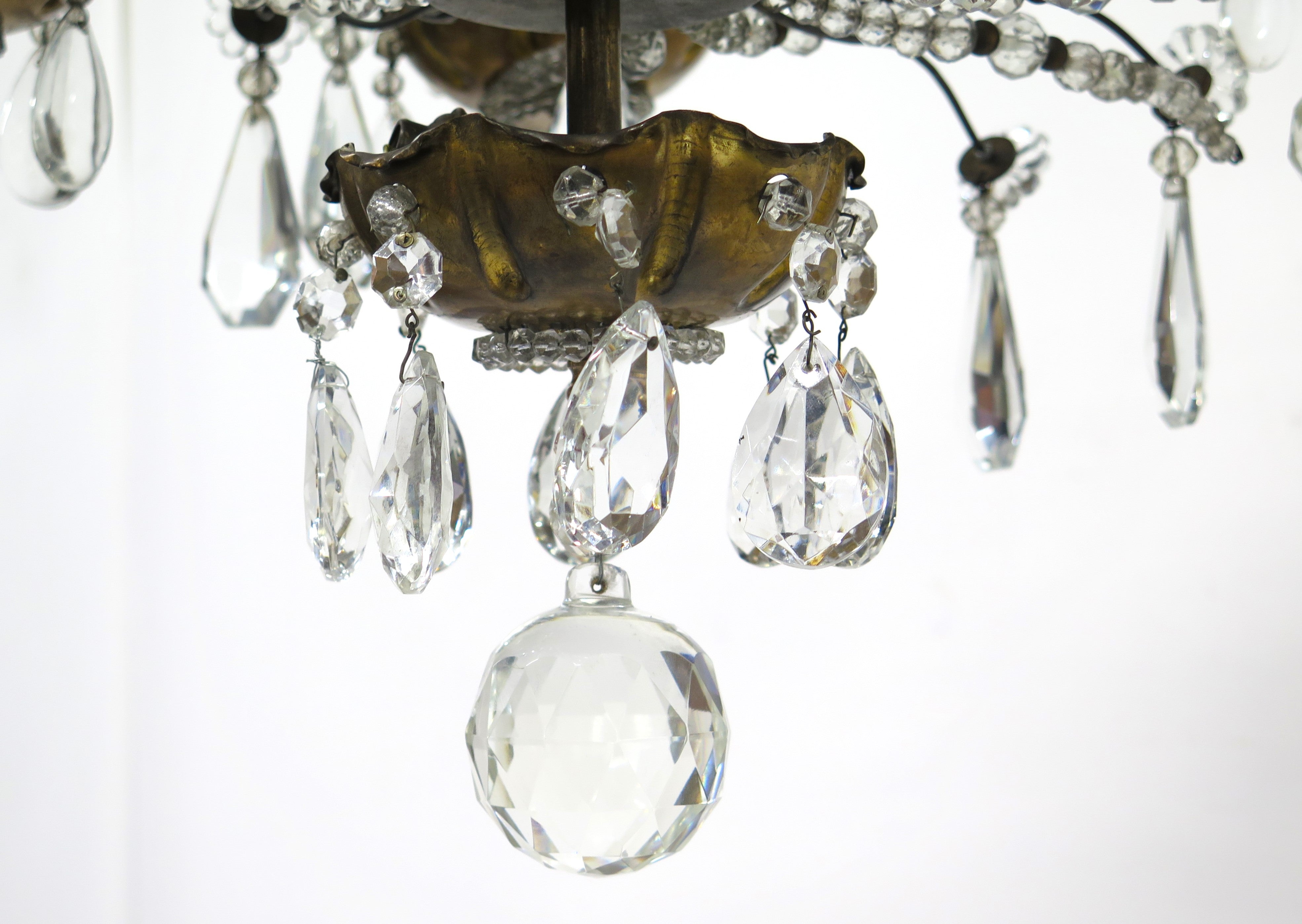 Art Deco Six-Light Chandelier by Maison Jansen