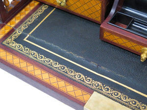 A Very Fine French 19th Century Ormolu-mounted Mahogany and kingwood Table à écrire ( Writing Table ) in the Louis XVI Style