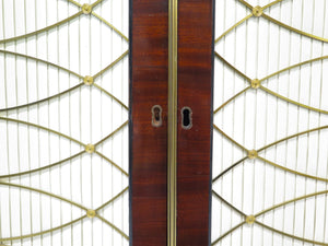 English Regency Brass Inlaid Mahogany and Ebony Cabinet