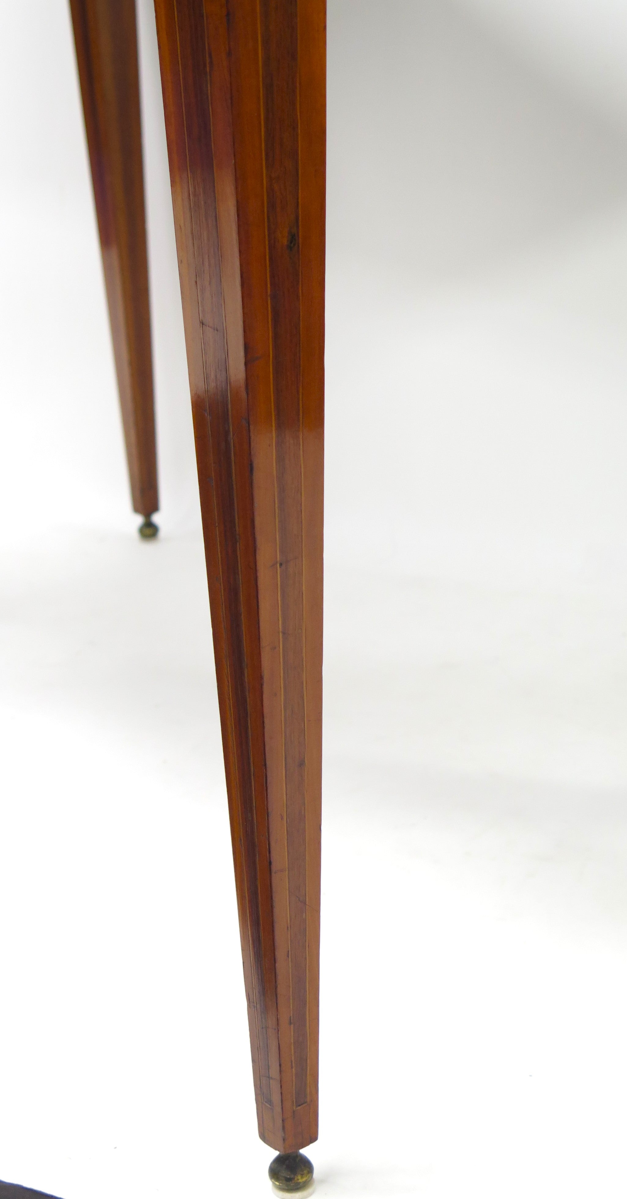 A Late 18th / Early 19th Century Dutch Marquetry Inlaid Veneered Silver Table