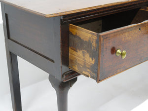 Queen Anne Style English Oak Three Drawers Serving Sideboard