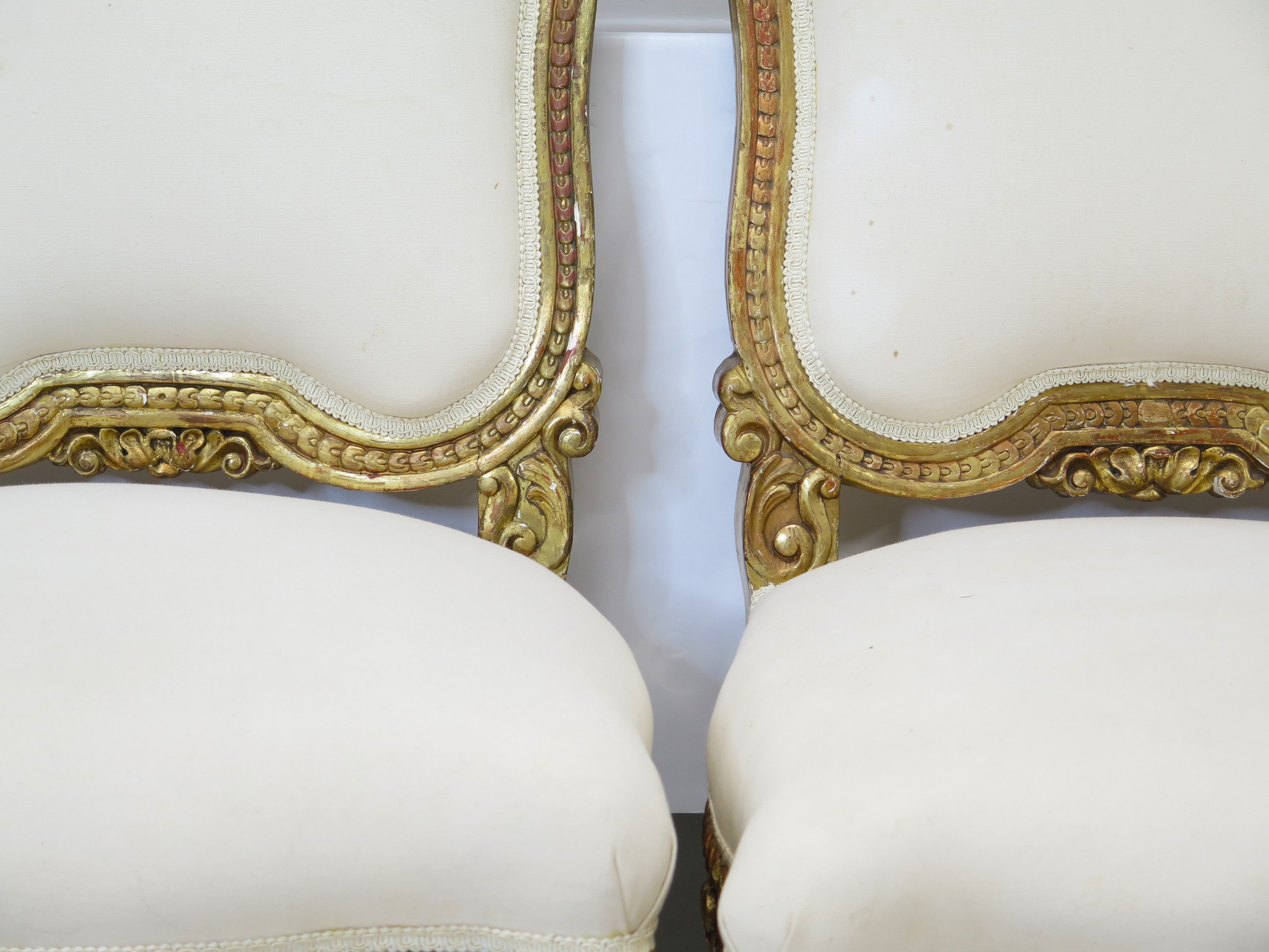 A Set of Six 19th Century Italian Giltwood Chairs