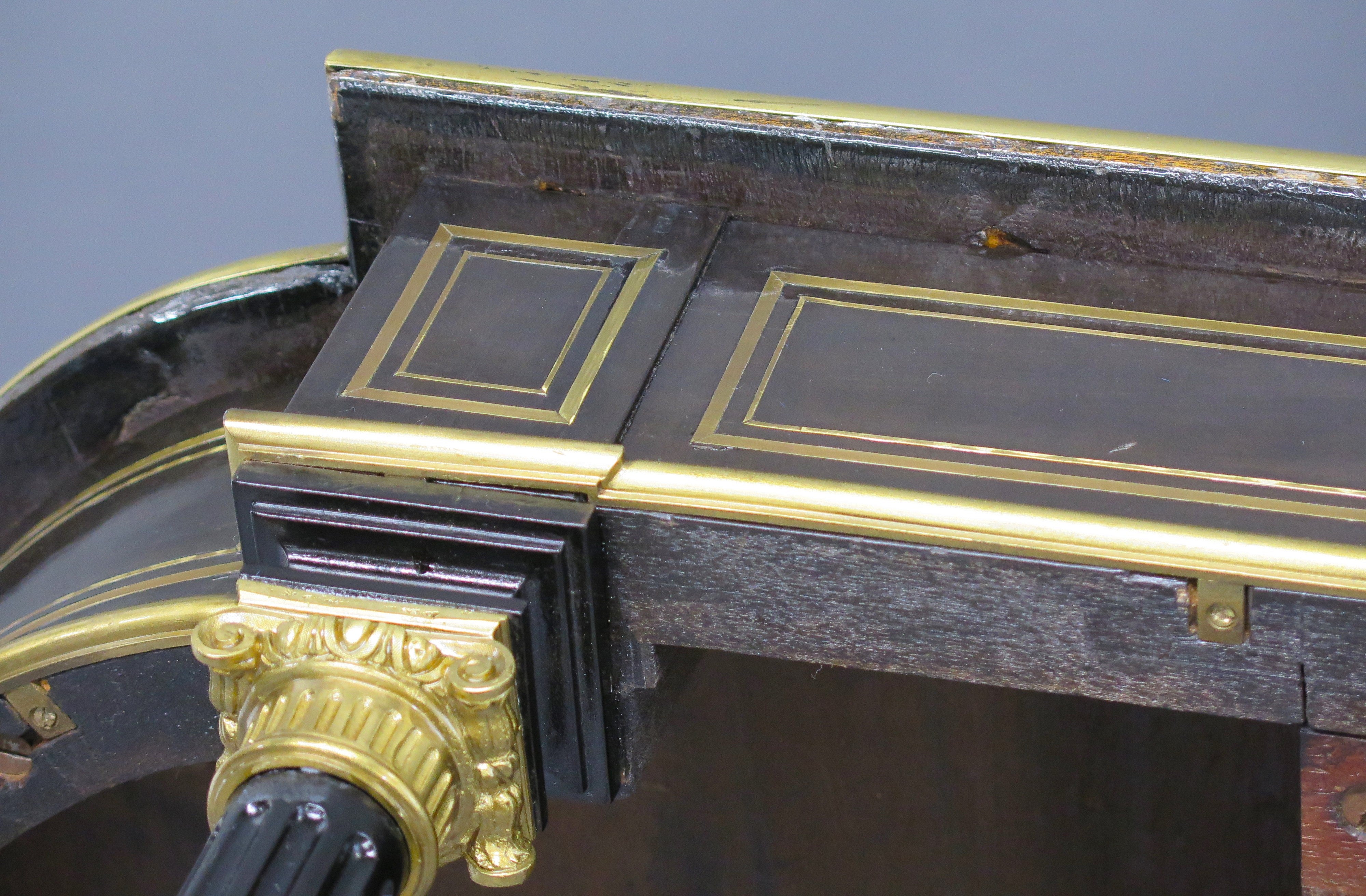 Napoleon III Center Table with Bone, Mother of Pearl, and Brass Inlay