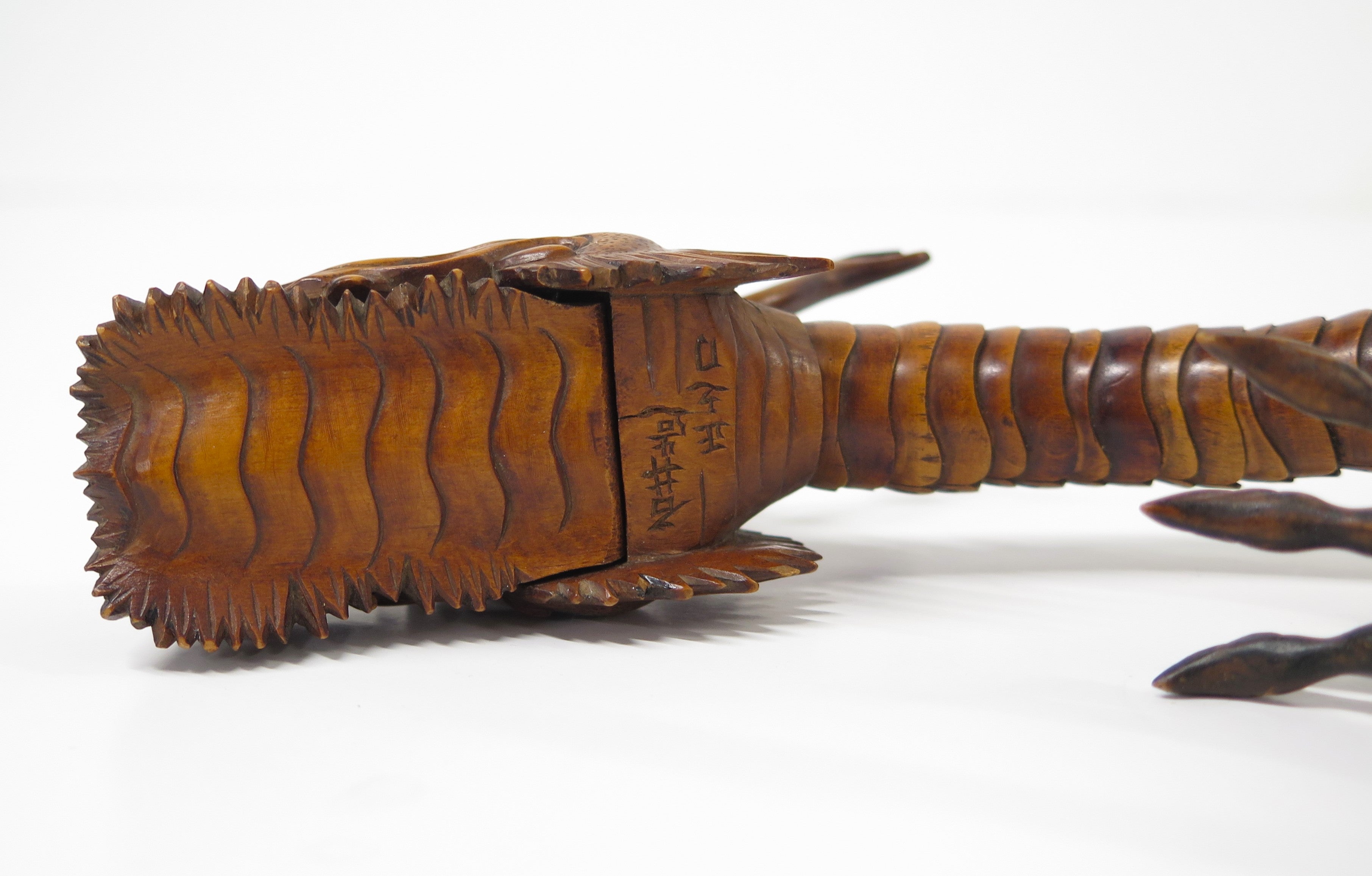 Antique Japanese Carved Boxwood Jizia-Okimono of a Dragon