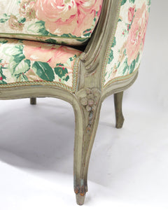 A Beautiful Louis XV Style Painted Bergere